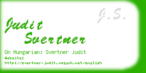 judit svertner business card